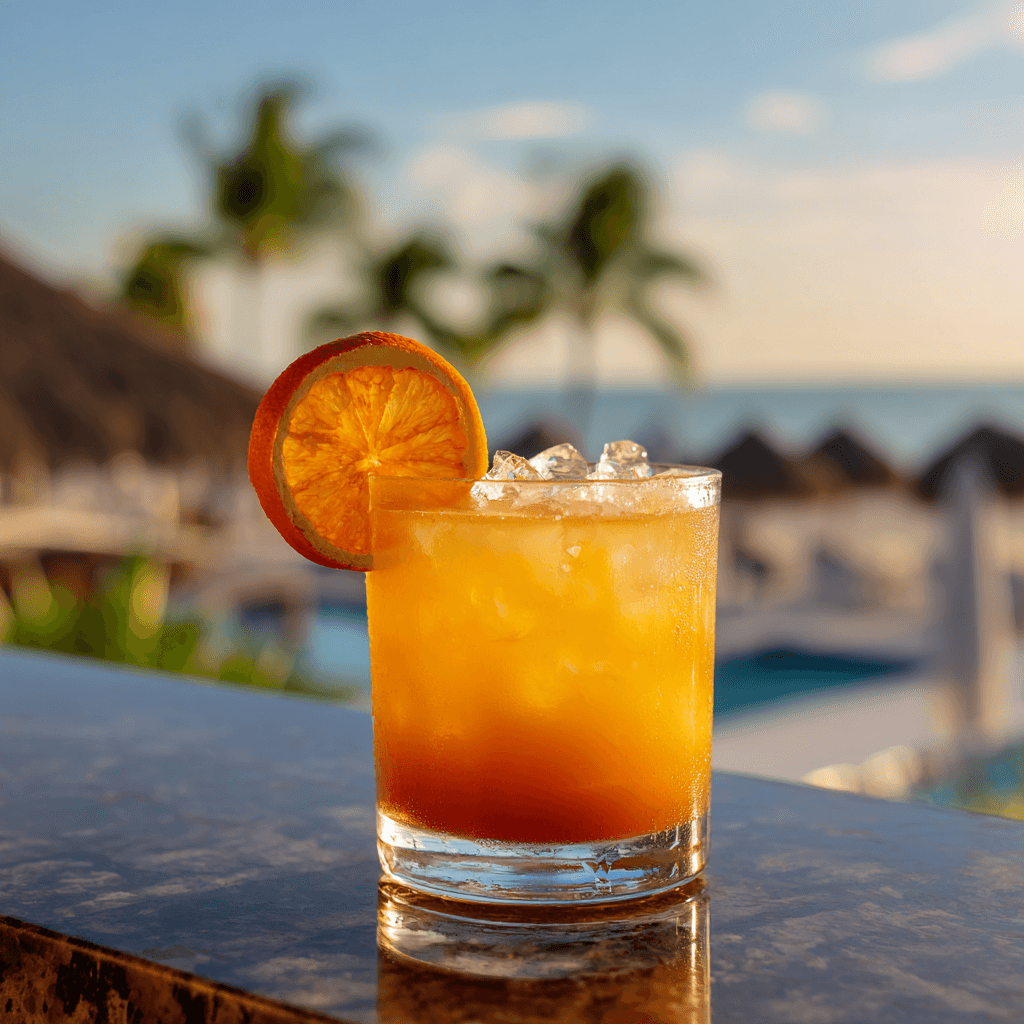 Mai Tai cocktail with tropical garnish and mint